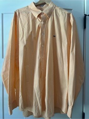 Men’s Vineyard Vibes orange check button down